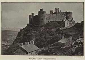Merionethshire Photographic Print Collection: Harlech Castle, Merionethshire (b / w photo)