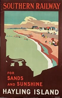 Vintage Cushion Collection: Hayling Island, poster advertising Southern Railway, 1923 (colour litho)