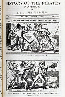 Pirates Collection: History of the Pirates...of all nations. Life and adventures of Paul Jones, the pirate, 1836 (print)