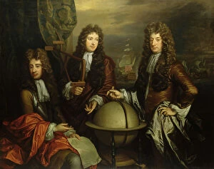 Seascape Collection: John Benbow (1653-1702), Sir Ralph Delavalle (circa 1645-1707) and Thomas Phillips (circa 1635-1693)