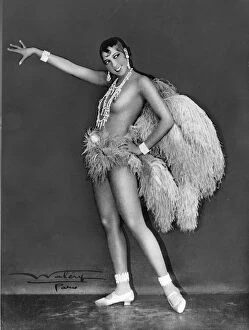 Grin Collection: Josephine Baker at Folie Bergere, 1925-1926. Photograph by Lucien Walery (1863-1935)
