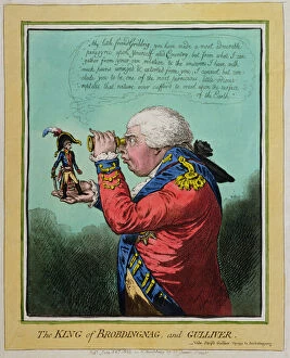 Political Satire Collection: The King of Brobdingnag and Gulliver, published by Hannah Humphrey in 1803
