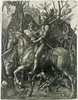 Renaissance art Premium Framed Print Collection: The Knight, Death and the Devil, 1513 (etching)