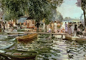 Rowing Boat Collection: La Grenouillere, 1869 (oil on canvas)