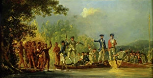 Navigator Collection: Landing at Mallicolo, 1774, c.1776 (oil on panel)