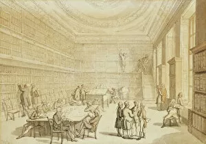 Middle Aged Collection: The Library of the Royal Institution, Albemarle Street, (pencil