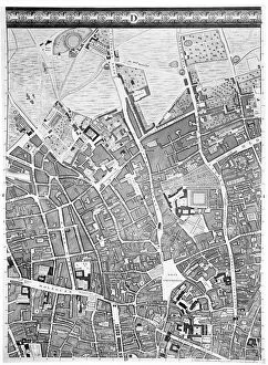 Finsbury Collection: A Map of Clerkenwell, City of London, 1746 (engraving)