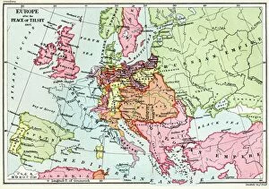 Early Maps Collection: Map of Europe after the Peace of Tilsit in 1807, from A Short History of the