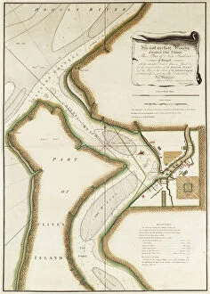 West Bengal Collection: Map of Hoogly River, c.1777 (engraving)