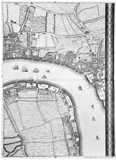 India Photo Mug Collection: A Map of Limehouse and Rotherhithe, London, 1746 (engraving)