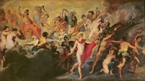 Peter Lely Poster Print Collection: The Medici Cycle: Council of the Gods for the Spanish Marriage, 1621-25 (oil on canvas)