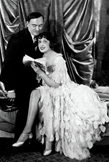 White Colour Collection: Mistinguett and songwriter Maurice Verne c.1930 (b/w photo)