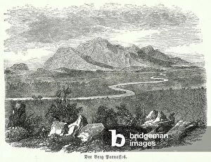 Rivers Collection: Mount Parnassus, Greece (engraving)