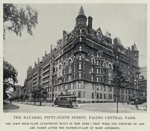 High Collection: The Navarro, Fifty-Ninth Street, facing Central Park (b / w photo)