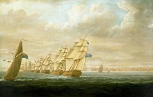 National Maritime Museum Metal Print Collection: Nelson's inshore blockading squadron at Cadiz, July 1797, c.1800 (oil on canvas)