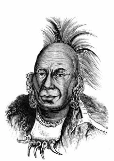 Indigenous Peoples Of The Americas Collection: North America Red skin Indian, 1861 (engraving)
