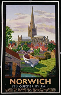 Paintings Collection: Norwich, LMS & L. N. E. R, c. 1940 (lithograph in colours)