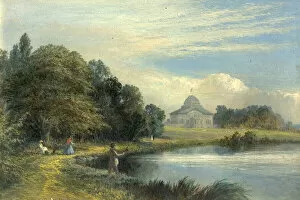 Mansions Collection: Nuthall Temple, Nottinghamshire, 1869 (oil on wood)