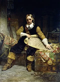 Olden Time Collection: Oliver Cromwell, 1867 (oil on canvas)