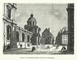 Palaces Collection: Palais du Luxembourg (Facade de la rue de Vaugirard) (engraving)