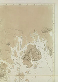 Yellow Scale Photographic Print Collection: Penobscot Bay (detail), 1776 (engraving)