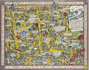 Hyde Park Collection: A Peter Pan map of Kensington Gardens, 1923 (colour litho)