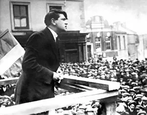 Brotherhood Collection: Last photo of the Irish politician Michael Collins, during his speech to the Skibereen Committee