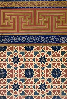 Ancient Persian empire mosaics Metal Print Collection: Pl 22 Architectural Decoration, prob mosaic work, inc border, 19th century (folio)