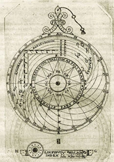 Schema Collection: Plate drawn from ' Armonia Astronomica et Geometrica, quattro trattati ne quali s'insegna la ragione