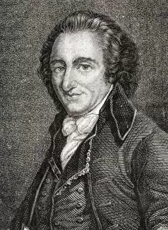 Revolutionary art and portraiture during the French uprising Collection: Portrait of Thomas Paine (1737-1809) (engraving)