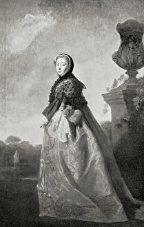 Dowager Collection: Princess Augusta of Saxe-Gotha-Altenburg (litho)
