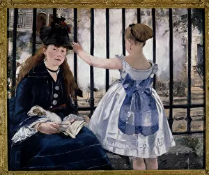 Revolutionary art and portraiture during the French uprising Jigsaw Puzzle Collection: The railway (or gare Saint Lazare), 1873 (oil on canvas)