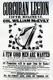 Recruitment Collection: Recruitment poster for the Corcoran Legion, 1862 (printed paper)