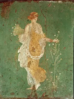 Ancient Rome Collection: Roman Art: 'Spring'Flora (Flora) picking flowers