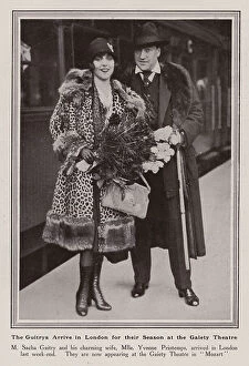 Music Mouse Mat Collection: Sacha Guitry and Yvonne Printemps arrive in London for their season at the Gaiety Theatre