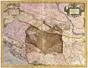 Bosnia and Herzegovina Photo Mug Collection: Sclavonia, Croatia, Bosnia and Dalmatia (engraving, 1596)