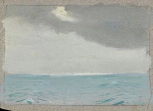 Greenwich Framed Print Collection: Seascape, late 19th century - mid 20th century (oil on paper)