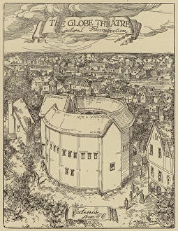 George White Collection: Shakespeares Globe Theatre, Southwark, London (litho)