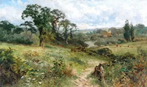 Bradford Collection: Shiplake on Thames from Wargrave Hills (oil on canvas)