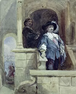 Greenwich Heritage Centre Collection: Sir Thomas Wentworth (afterwards Earl of Strafford) and John Pym at Greenwich, 1628