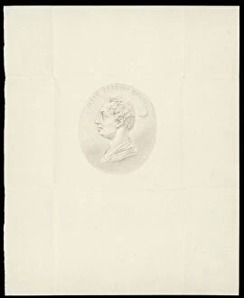 Scientists Collection: Sketch of medallion of Maskelyne, 1750s (drawing)