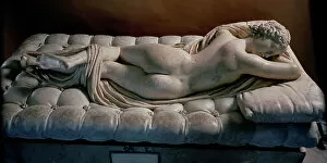 Ancient Rome Metal Print Collection: The Sleeping Hermaphrodite, copy after an original of the 2nd century BC