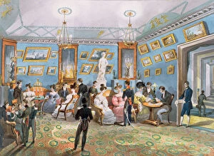 Regalia Collection: A Society Drawing Room, c. 1830 (w / c on paper)