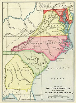 Georgia Pillow Collection: Southern colonies just before the French and Indian War