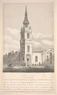 New London Architecture Metal Print Collection: St. Mary Le Bow, engraved by William Wise, 1812 (etching)