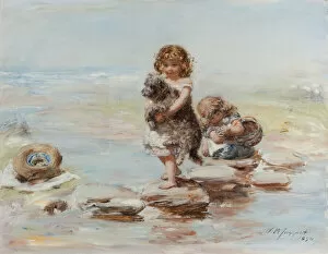Straw Hat Collection: Stepping Stones, 1890 (oil on canvas)