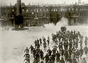 Palaces Photographic Print Collection: Storming the Winter Palace in Petrograd on 25th October, 1917, , 1927 (film still)
