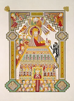 Book of Kells Canvas Print Collection: Temptation of Christ, from a facsimile copy of the Book of Kells