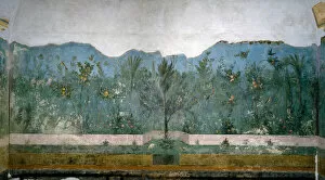 Trompe Loeil Collection: Trompe l oeil garden from the Villa of Livia, 40-20 BC (fresco)