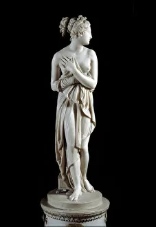 Greek mythology sculptures Framed Print Collection: Venus (Venere Italica), 1810 (marble sculpture)